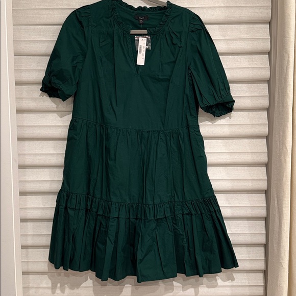 J. Crew Green Ruffle Dress - Picture 3 of 3